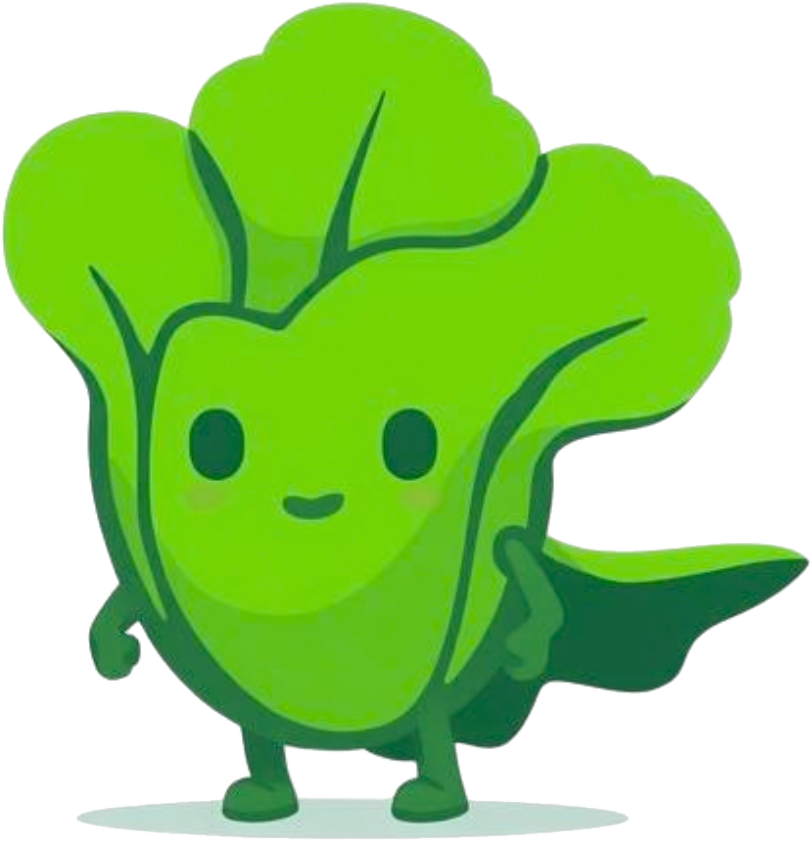 Chef Lettuce, the LettuceSave mascot